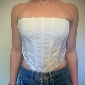 🆕tictoc white corset top